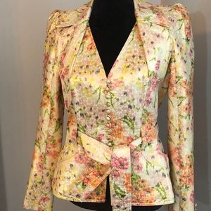 Authentic Christian Dior Floral Silk Blazer